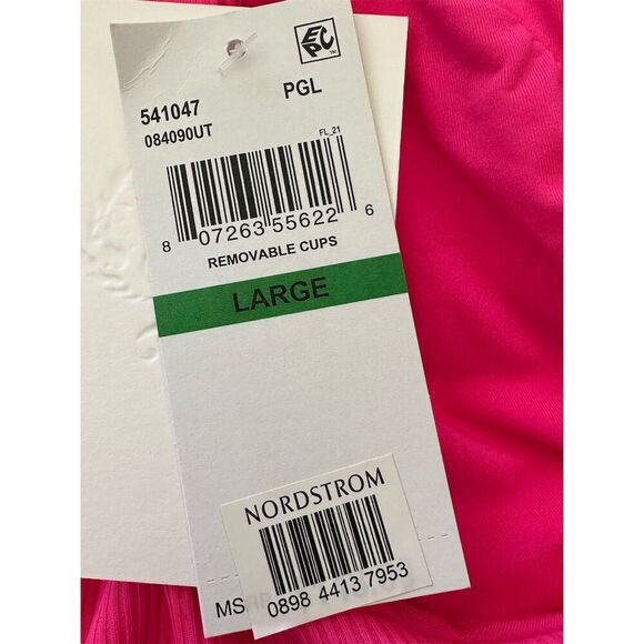 Becca Women's Pink Lace-Up One Piece Swimsuit Size L - Picture 7 of 7